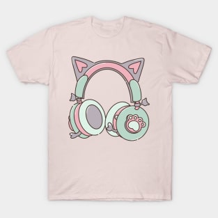 Cute Headphone Music Valentine Day Love Gift Idea T-Shirt